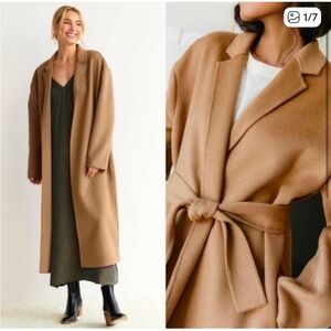 Jenni Kayne Cashmere overcoat with open belt